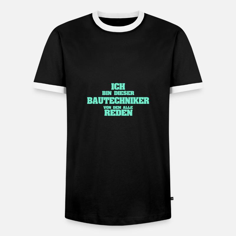 Occupation Construction Technician - Men's Ringer Shirt - black/white