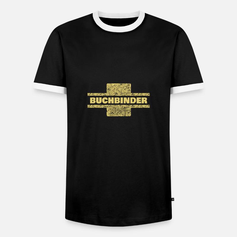 Beruf Buchbinder - Männer Kontrast-T-Shirt - Schwarz/Weiß