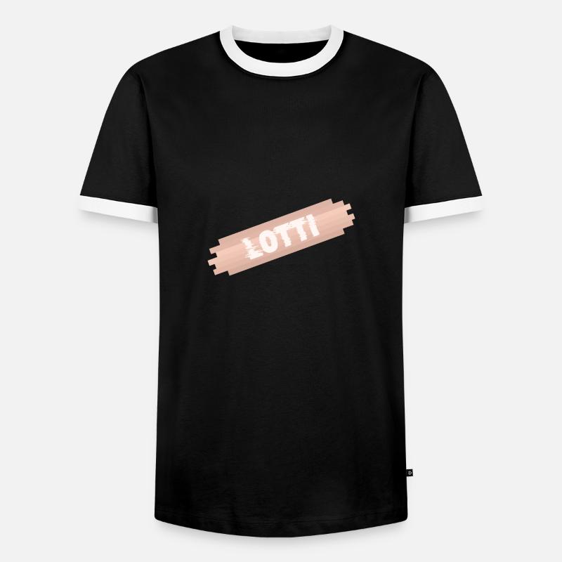 Mutter Lotti - Männer Kontrast-T-Shirt - Schwarz/Weiß