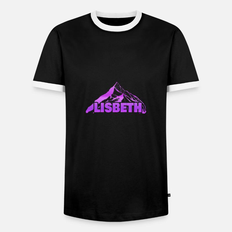 Mount Lisbeth - Men's Ringer Shirt - black/white