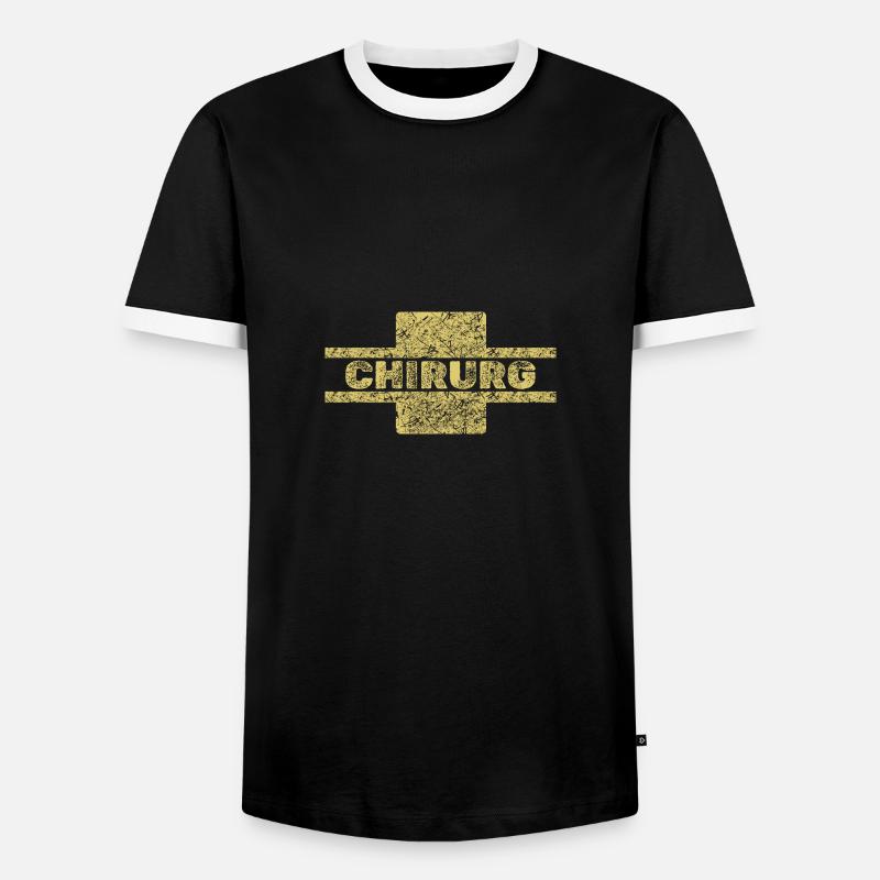 Chirurg als Beruf - Männer Kontrast-T-Shirt - Schwarz/Weiß