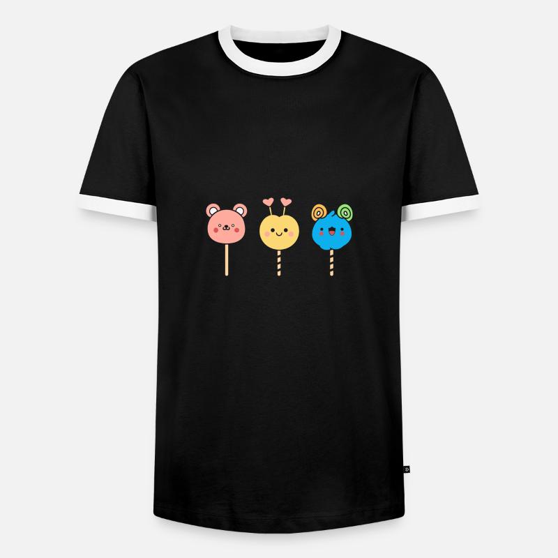 candy - Men's Ringer Shirt - black/white