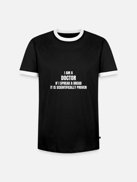 Doctor spread a bread - Männer Kontrast-T-Shirt - Schwarz/Weiß