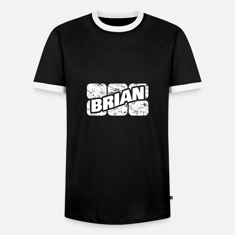 Brian Brian - Männer Kontrast-T-Shirt - Schwarz/Weiß