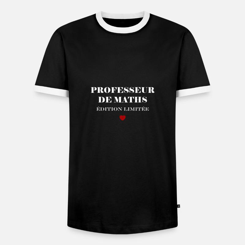 Math Teacher - Men's Ringer Shirt - black/white