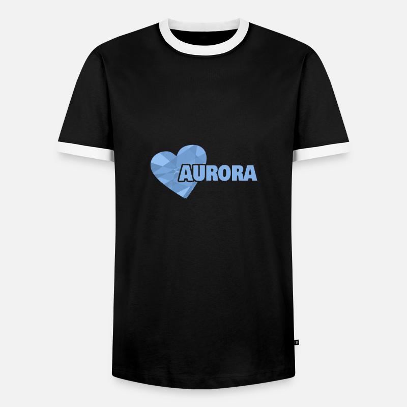 Mama Aurora - Men's Ringer Shirt - black/white