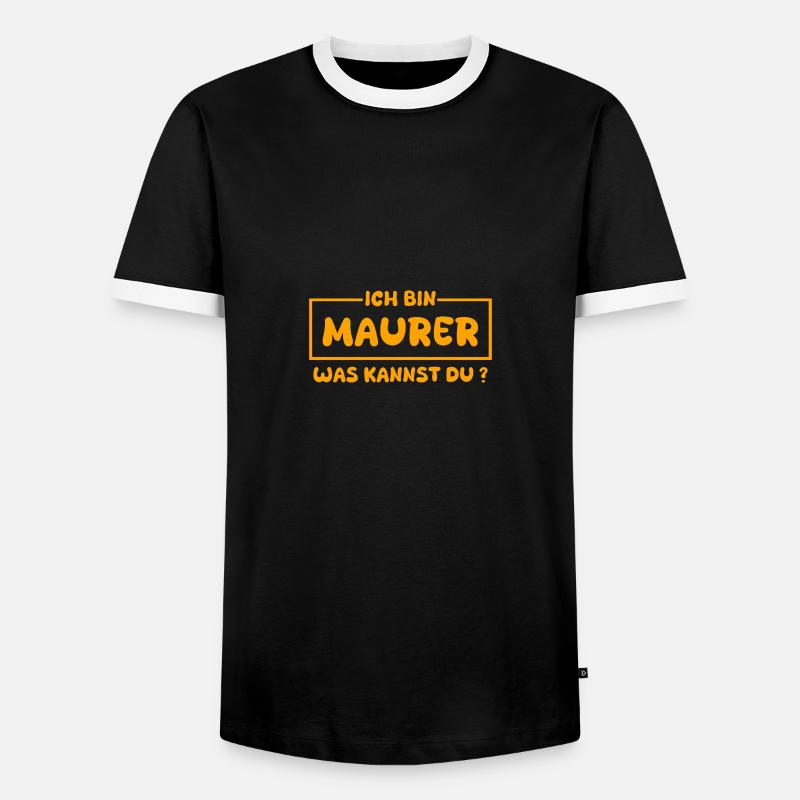 Gift for bricklayer - Men's Ringer Shirt - black/white