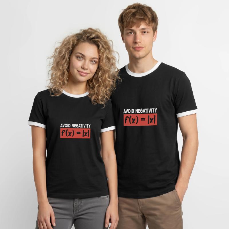 Avoid Negativity Mathematics Function Math Männer Kontrast-T-Shirt