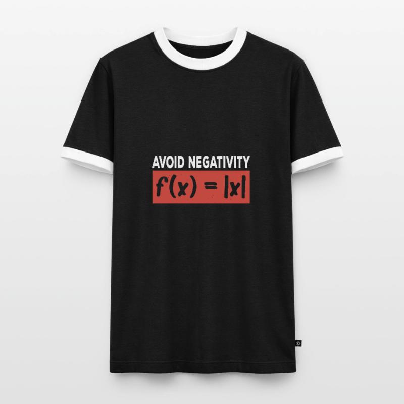 Avoid Negativity Mathematics Function Math Männer Kontrast-T-Shirt