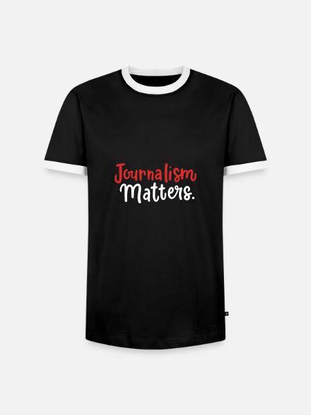 Angelegenheiten des Journalismus - Männer Kontrast-T-Shirt - Schwarz/Weiß