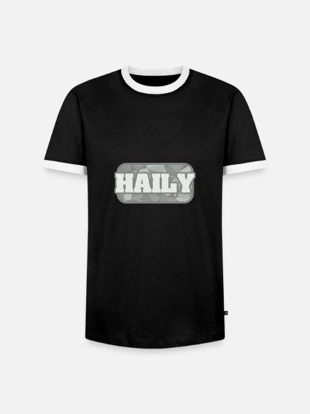 Gesundheit Haily - Männer Kontrast-T-Shirt - Schwarz/Weiß