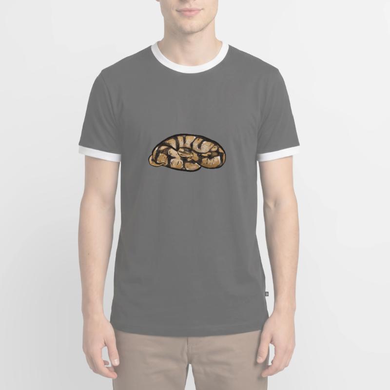 Ball Python Snake King Python Men's Ringer Shirt