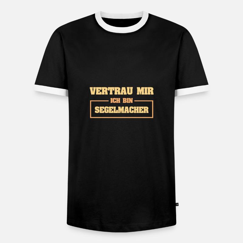 Funny Sailmaker - Men's Ringer Shirt - black/white