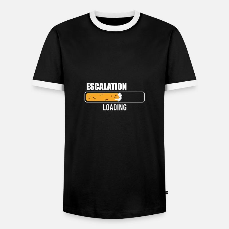 Escalation Loading Beer - Men's Ringer Shirt - black/white