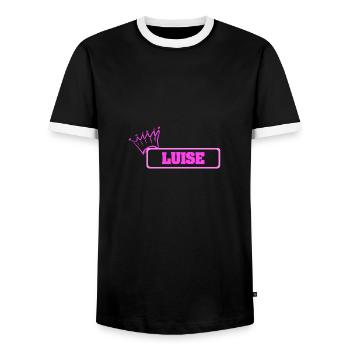 Couronne Luise - T-shirt contrasté Homme - noir/blanc - Devant - AI Model Female 172 light (172cm) & AI Model Male 178 light (178cm)