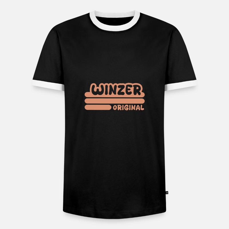 Profession: Winemaker - Men's Ringer Shirt - black/white
