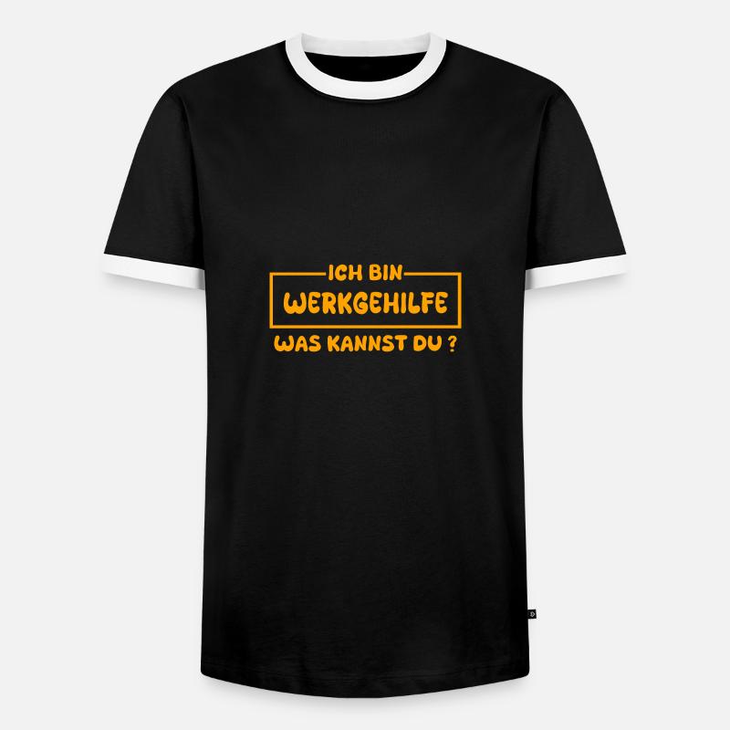 Beruf Werkgehilfe - Männer Kontrast-T-Shirt - Schwarz/Weiß