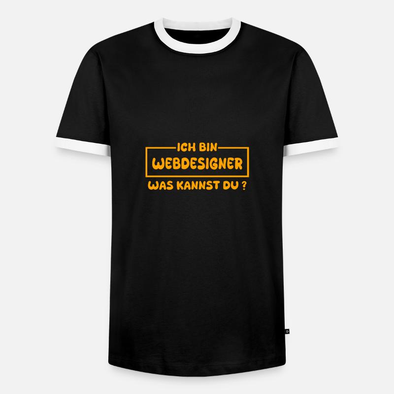 Webdesigner als Beruf - Männer Kontrast-T-Shirt - Schwarz/Weiß