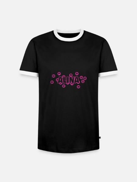 Alina as Alina - Men's Ringer Shirt - black/white