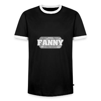 Natur für Fanny Gesundheit Bio - Männer Kontrast-T-Shirt - Schwarz/Weiß - Vorne - AI Model Female 172 light (172cm) & AI Model Male 178 light (178cm)