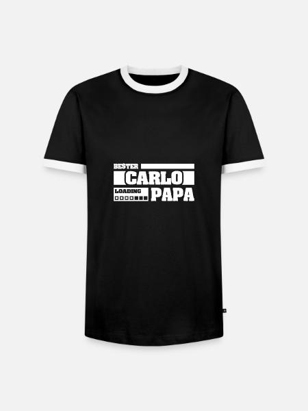 Geschenk für Carlo - Männer Kontrast-T-Shirt - Schwarz/Weiß