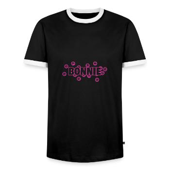 Geschenk für Bonnie - Männer Kontrast-T-Shirt - Schwarz/Weiß - Vorne - AI Model Female 172 light (172cm) & AI Model Male 178 light (178cm)