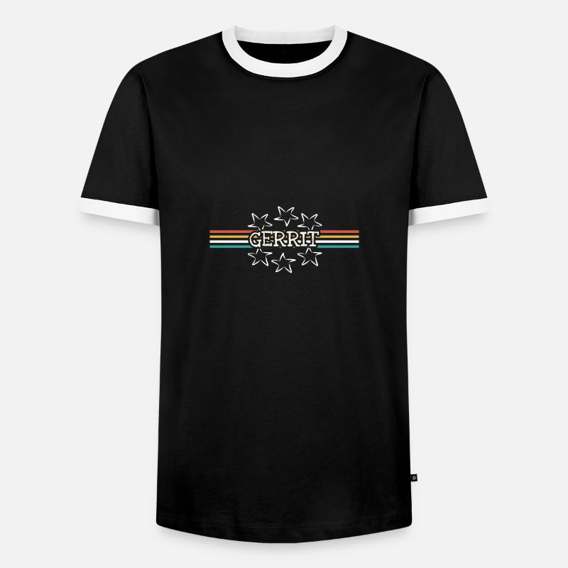 Stern Gerrit - Men's Ringer Shirt - black/white