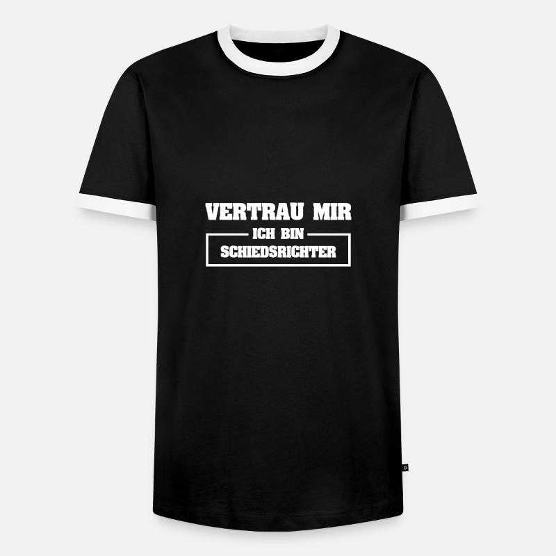 Referee - Men's Ringer Shirt - black/white