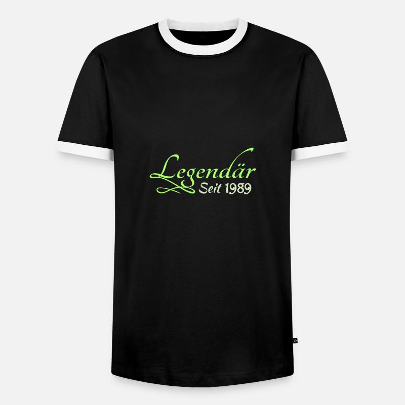 1989 - Männer Kontrast-T-Shirt - Schwarz/Weiß
