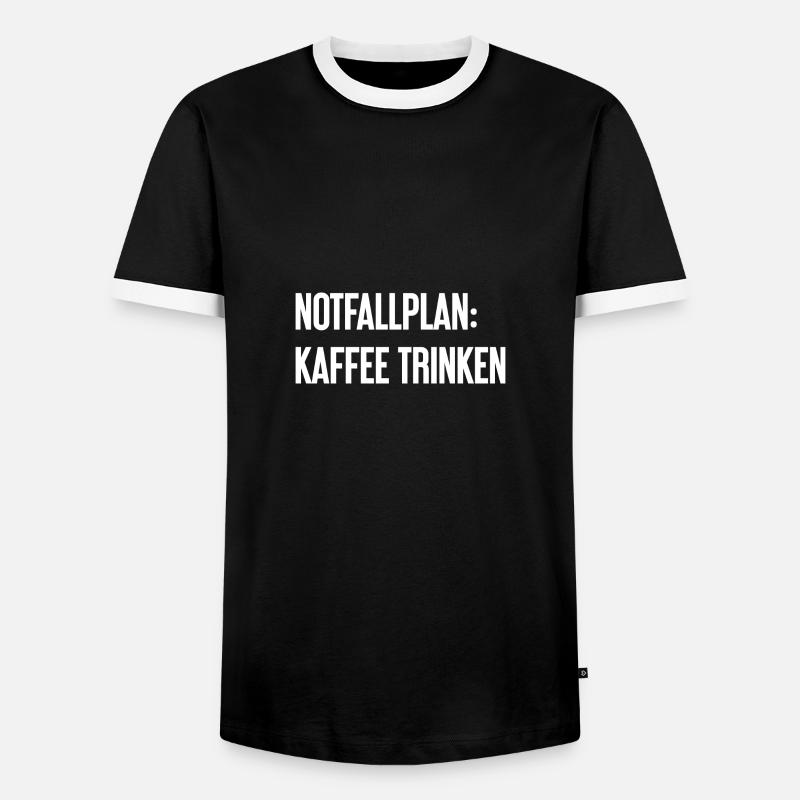 Coffee Contingency Plan - Men's Ringer Shirt - black/white