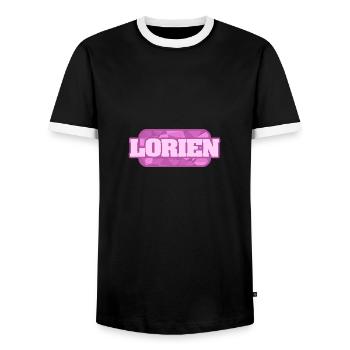 Gesundheit Lorien - Männer Kontrast-T-Shirt - Schwarz/Weiß - Vorne - AI Model Female 172 light (172cm) & AI Model Male 178 light (178cm)