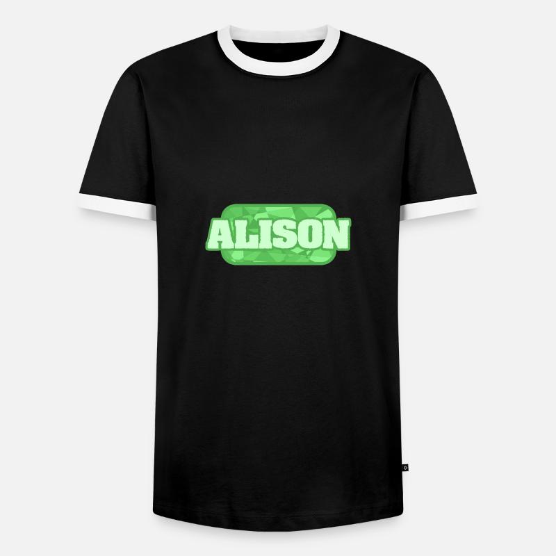 Cadeau pour Alison - T-shirt contrasté Homme - noir/blanc