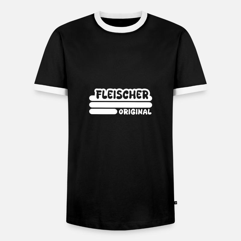 Beruf Fleischer - Männer Kontrast-T-Shirt - Schwarz/Weiß