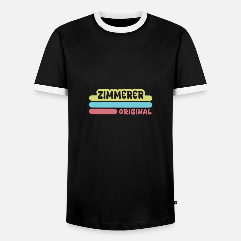 First name Zimmerer - Men's Ringer Shirt - black/white