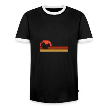 Écureuil - T-shirt contrasté Homme - noir/blanc - Devant - AI Model Female 172 light (172cm) & AI Model Male 178 light (178cm)