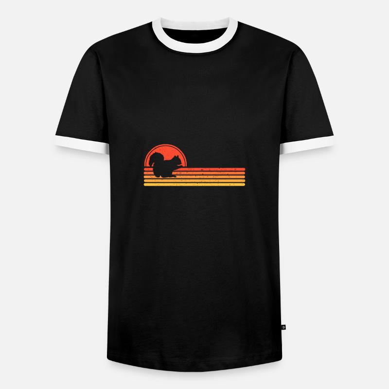 Eichhörnchen - Männer Kontrast-T-Shirt - Schwarz/Weiß