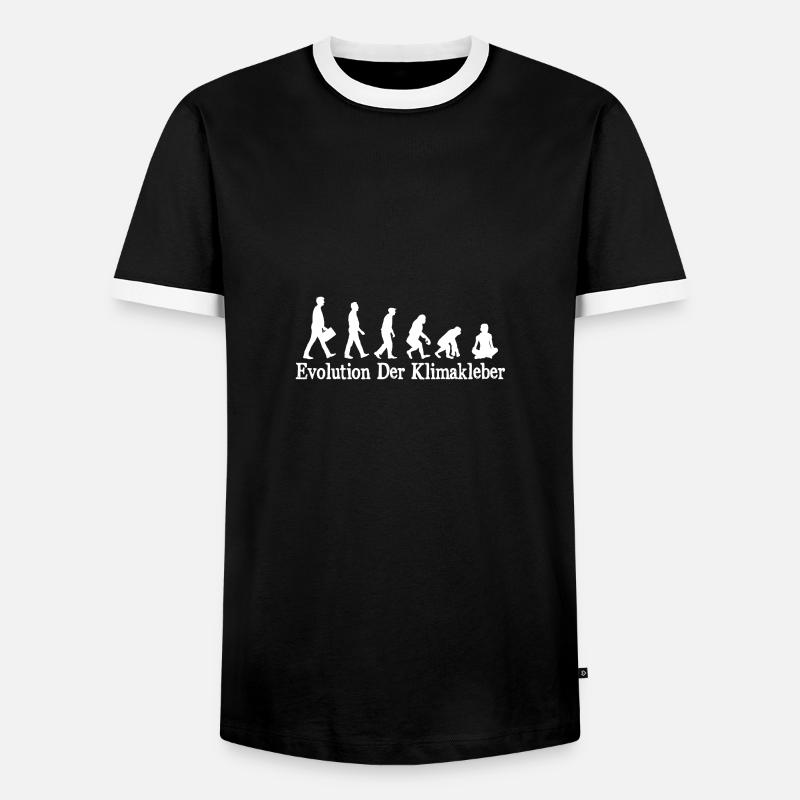 Évolution des adhésifs climatiques - T-shirt contrasté Homme - noir/blanc