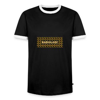 Job Radiologist - Men's Ringer Shirt - black/white - Front - AI Model Female 172 light (172cm) & AI Model Male 178 light (178cm)