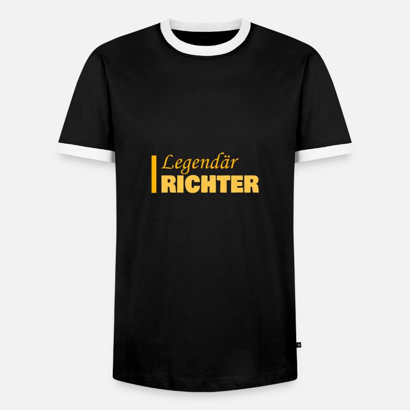 Beruf Richter - Männer Kontrast-T-Shirt - Schwarz/Weiß