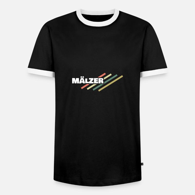 Arbeitsplatz Mälzer - Männer Kontrast-T-Shirt - Schwarz/Weiß