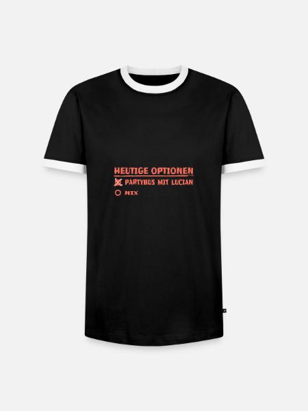 lucian - Männer Kontrast-T-Shirt - Schwarz/Weiß