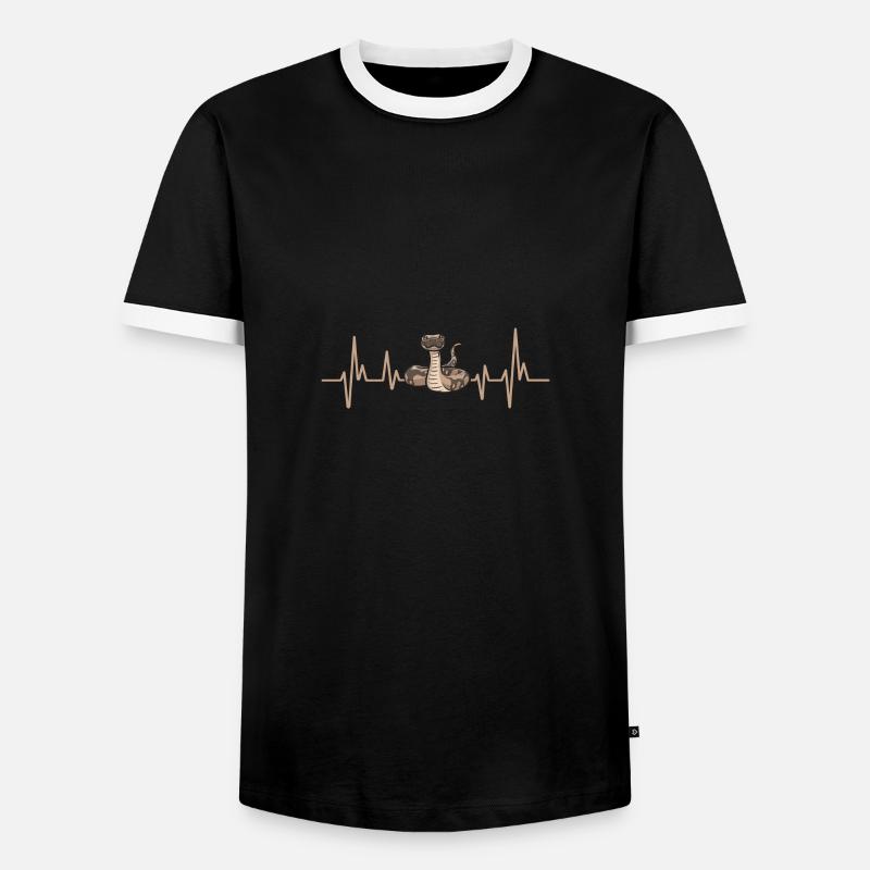 Ball Python Schlange Königspython - Männer Kontrast-T-Shirt - Schwarz/Weiß
