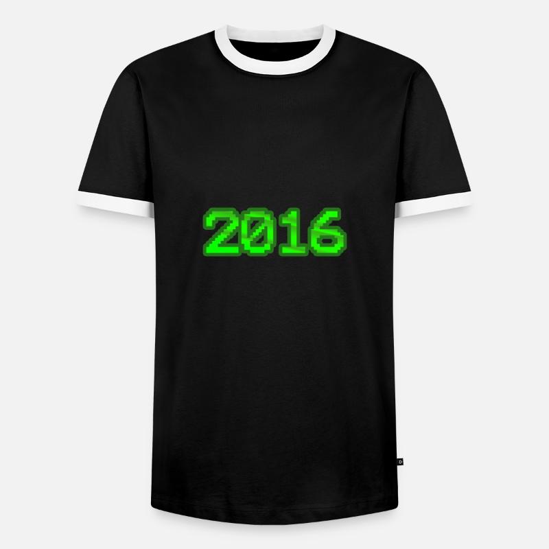 Computer 2016 - Männer Kontrast-T-Shirt - Schwarz/Weiß