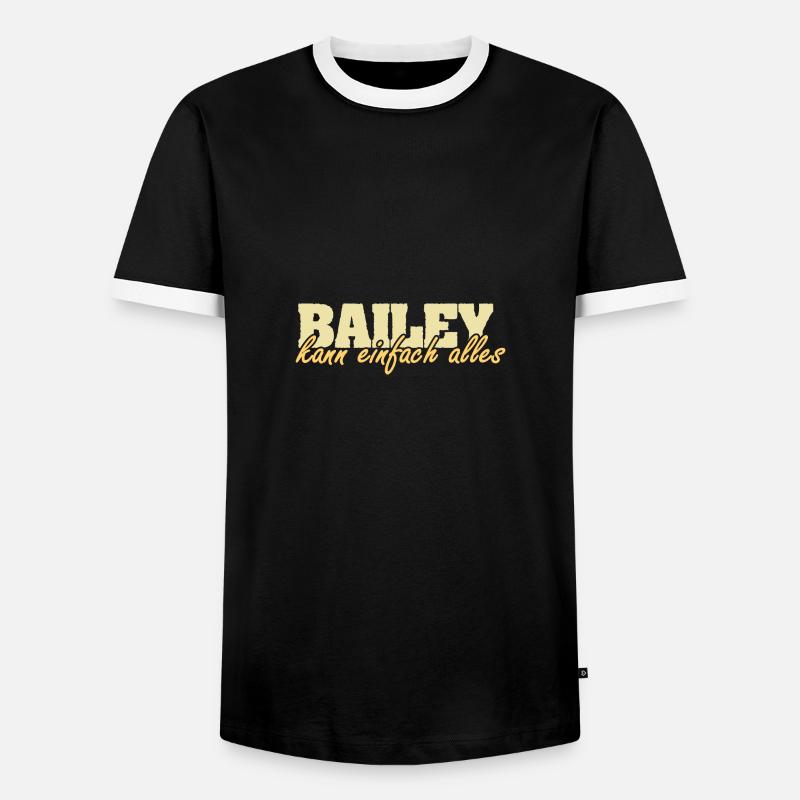 Bailey - Men's Ringer Shirt - black/white