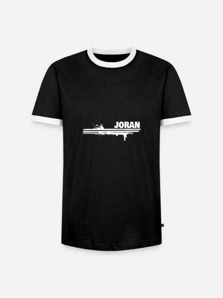 Farbklecks Joran - Männer Kontrast-T-Shirt - Schwarz/Weiß