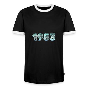 Cold 1953 - Men's Ringer Shirt - black/white - Front - AI Model Female 172 light (172cm) & AI Model Male 178 light (178cm)