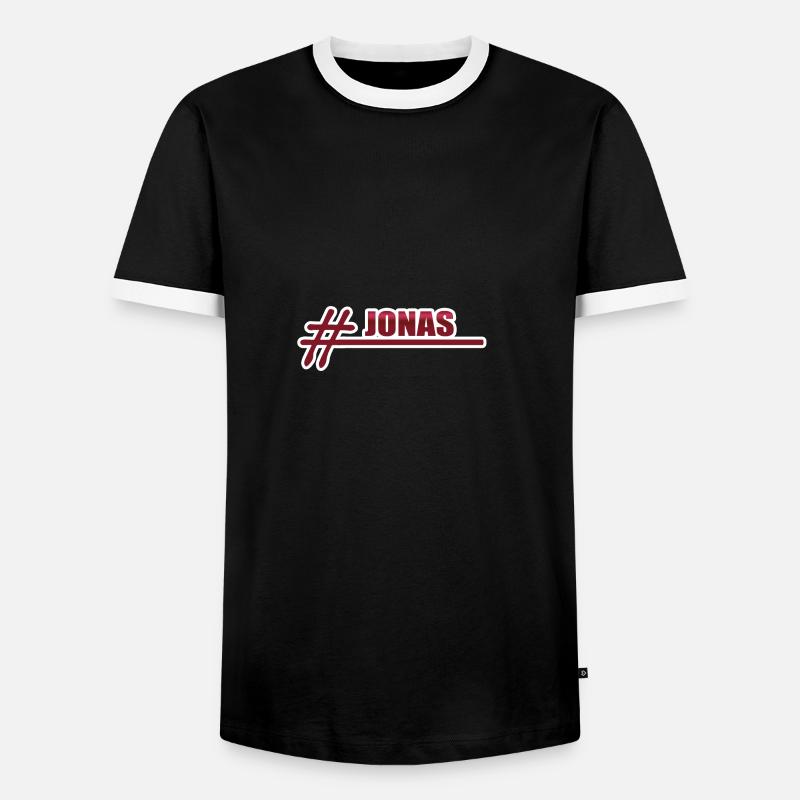 Style Jonas - Männer Kontrast-T-Shirt - Schwarz/Weiß