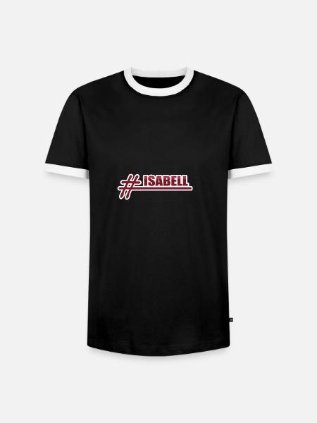 ISABELL Isabell - Männer Kontrast-T-Shirt - Schwarz/Weiß