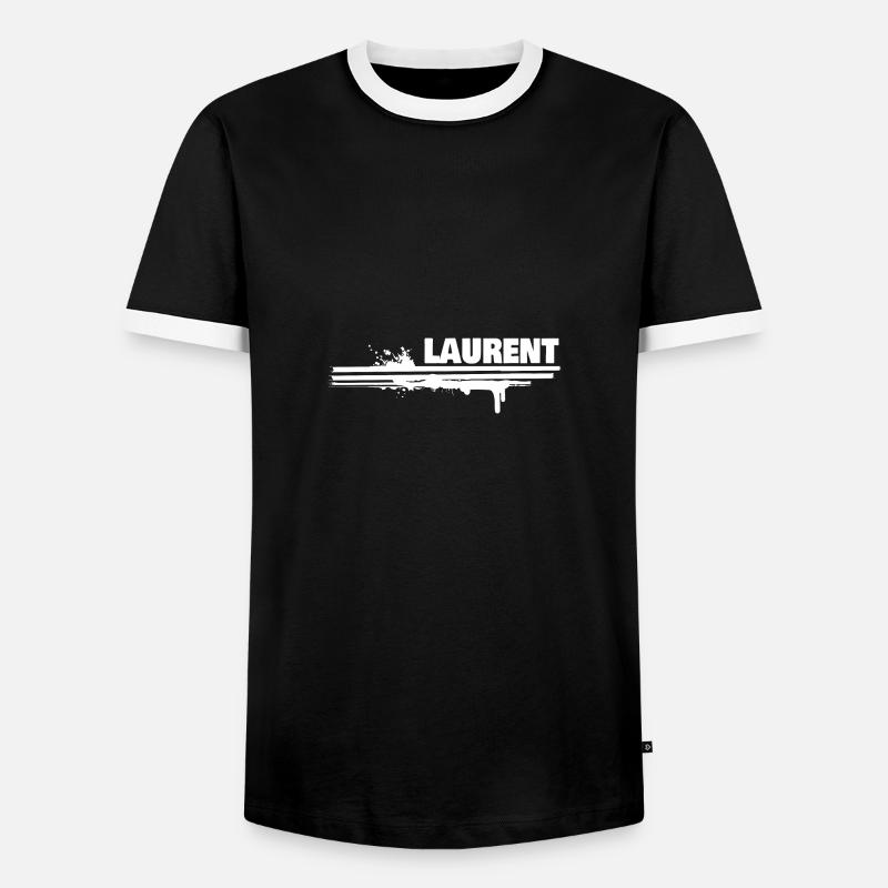 Farbklecks Laurent - Männer Kontrast-T-Shirt - Schwarz/Weiß