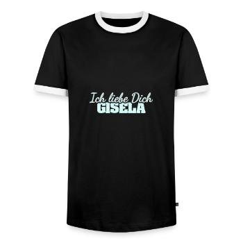 Geschenk für Gisela - Männer Kontrast-T-Shirt - Schwarz/Weiß - Vorne - AI Model Female 172 light (172cm) & AI Model Male 178 light (178cm)